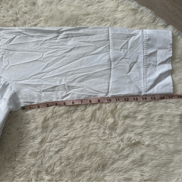 Madewell Top Plus Easy Y-Neck Button-Up Shirt Cotton Eyelet White 3X NWT New - Picture 11 of 12